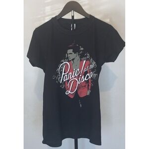 Vintage Panic At The Disco Women's Lg T-Shirt Black Band Tee